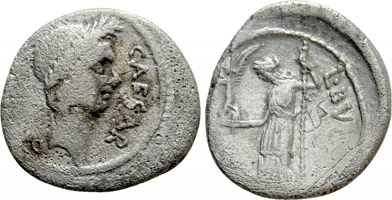 JULIUS CAESAR. Denarius (44 BC). Rome. L. Aemilius Buca, moneyer. Lifetime issue...