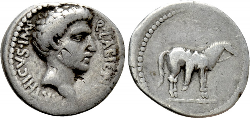 QUINTUS LABIENUS. Denarius (early BC 40). Uncertain mint in Syria or in Southeas...