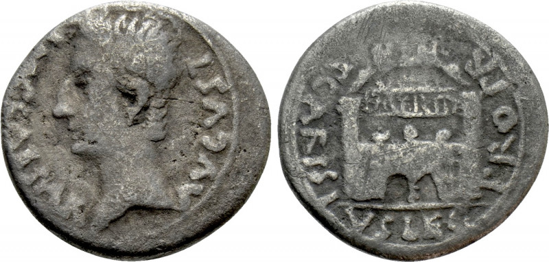 AUGUSTUS (27 BC-14 AD). Denarius. Emerita. P. Carisius, legatus pro praetore. 
...