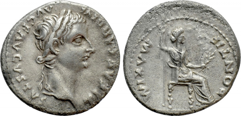 TIBERIUS (14-37). Denarius. "Tribute Penny" type. Lugdunum. 

Obv: TI CAESAR D...