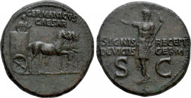 GERMANICUS (Died 19). Dupondius. Rome. Struck under Caligula