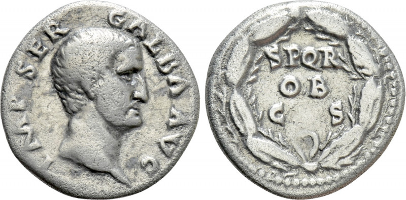 GALBA (68-69). Denarius. Rome. 

Obv: IMP SER GALBA AVG. 
Bare head right.
R...