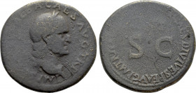 GALBA (68-69). Sestertius. Rome. Restitution issue struck under Titus