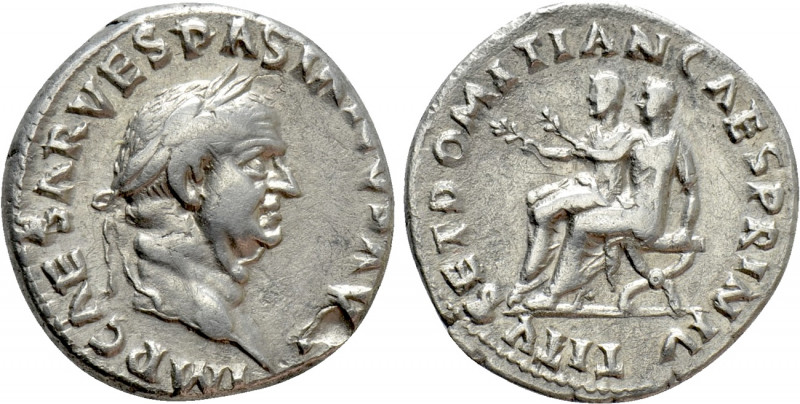 VESPASIAN (69-79). Denarius. Rome. 

Obv: IMP CAESAR VESPASIANVS AVG. 
Laurea...