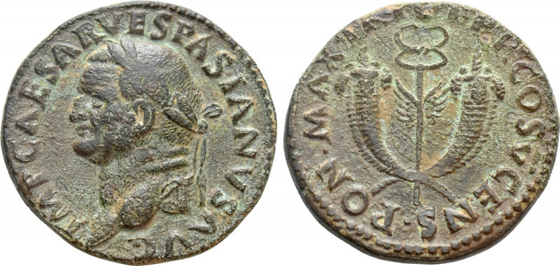 VESPASIAN (69-79). Dupondius. Antioch or Rome mint for use in the East. 

Obv:...