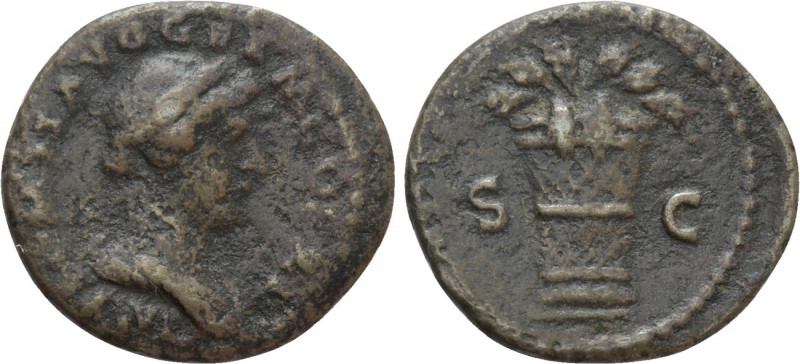 DOMITIAN (81-96). Quadrans. Rome. 

Obv: IMP DOMIT AVG GERM COS XI. 
Draped b...