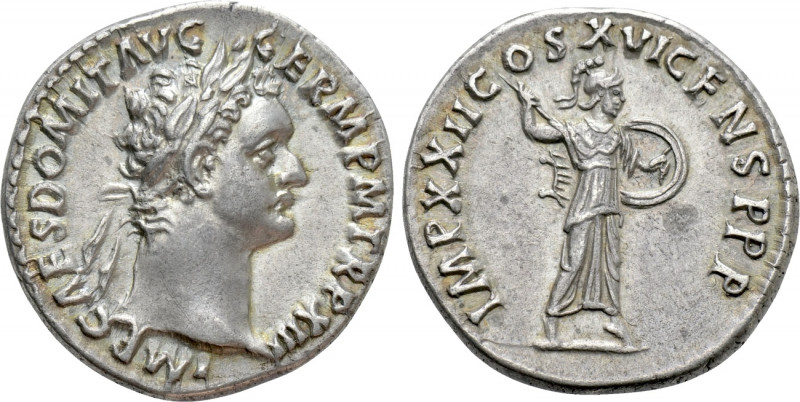 DOMITIAN (81-96). Denarius. Rome. 

Obv: IMP CAES DOMIT AVG GERM P M TR P XIII...