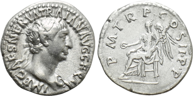 TRAJAN (98-117). Denarius. Rome. 

Obv: IMP CAES NERVA TRAIAN AVG GERM. 
Laur...