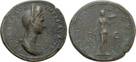PLOTINA (Augusta, 105-123). Sestertius. Rome