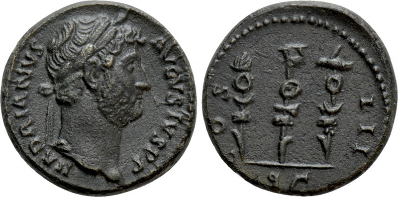 HADRIAN (117-138). Semis. Rome. 

Obv: HADRIANVS AVGVSTVS P P. 
Laureate head...