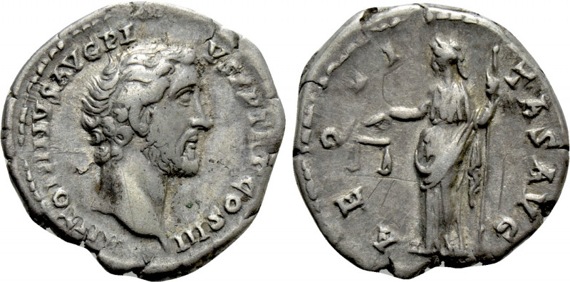 ANTONINUS PIUS (138-161). Denarius. Rome. 

Obv: ANTONINVS AVG PIVS P P TR P C...