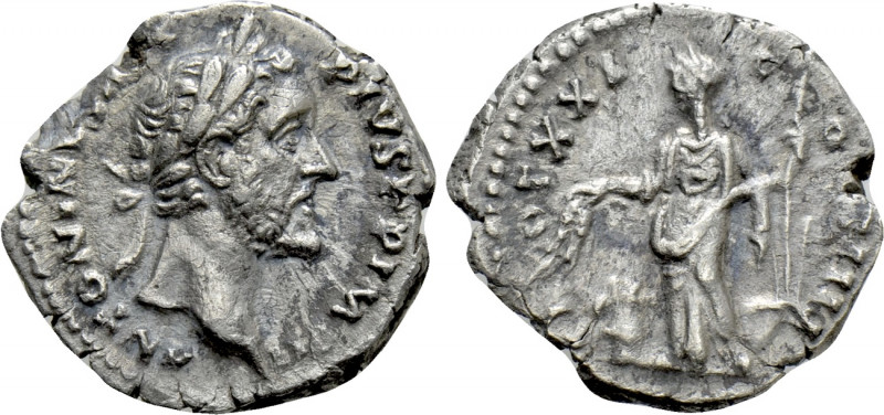 ANTONINUS PIUS (138-161). Denarius. Rome. 

Obv: ANTONINVS AVG PIVS P P IMP II...
