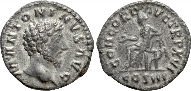 MARCUS AURELIUS (161-180). Denarius. Rome. 

Obv: M ANTONINVS AVG. 
Bare head...