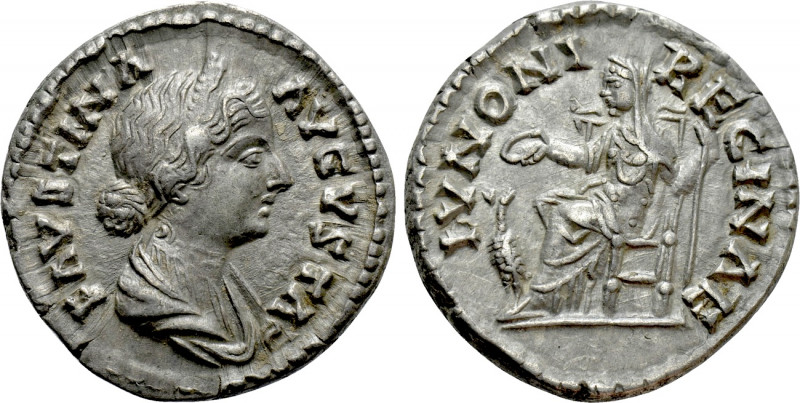 FAUSTINA II (Augusta, 147-176). Denarius. Rome. 

Obv: FAVSTINA AVGVSTA. 
Dia...