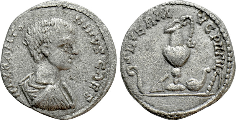 CARACALLA (Caesar, 195-197). Denarius. Contemporary imitation. 

Obv: M AVR AN...