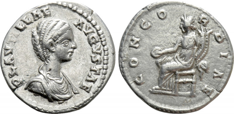PLAUTILLA (Augusta, 202-205). Denarius. Laodicea ad Mare. 

Obv: PLAVTILLAE AV...