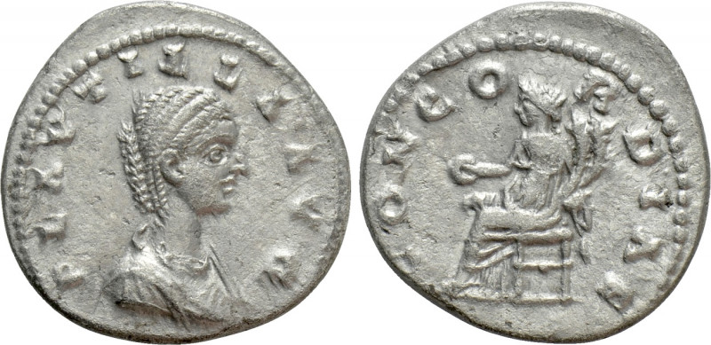 PLAUTILLA (Augusta, 202-205). Denarius. Laodicea ad Mare. 

Obv: PLAVTILLA AVG...