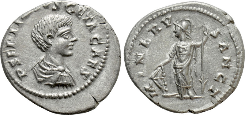 GETA (Caesar, 198-209). Denarius. Laodicea ad Mare. 

Obv: P SEPTIMIVS GETA CA...