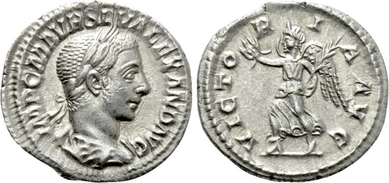 SEVERUS ALEXANDER (222-235). Denarius. Rome. 

Obv: IMP C M AVR SEV ALEXAND AV...