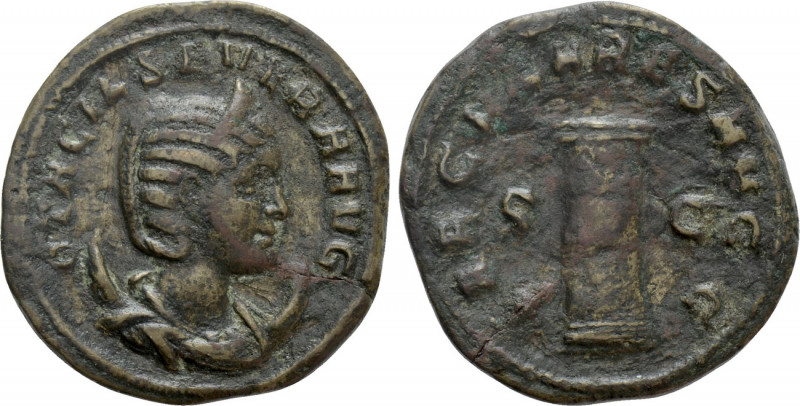 OTACILIA SEVERA (Augusta, 244-249). Dupondius. Rome. Saecular Games/1000th Anniv...