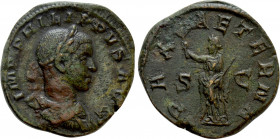 PHILIP II (247-249). Sestertius. Rome