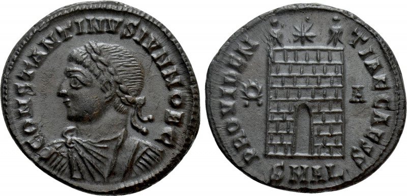 CONSTANTINE II (Caesar, 316-337). Follis. Alexandria. 

Obv: CONSTANTINVS IVN ...
