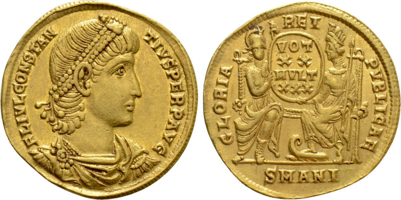 CONSTANTIUS II (337-361). GOLD Solidus. Antioch. 

Obv: FL IVL CONSTANTIVS PER...