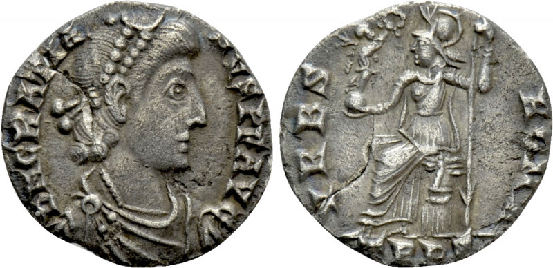 GRATIAN (367-383). Siliqua. Treveri. 

Obv: D N GRATIANVS P F AVG. 
Diademed,...