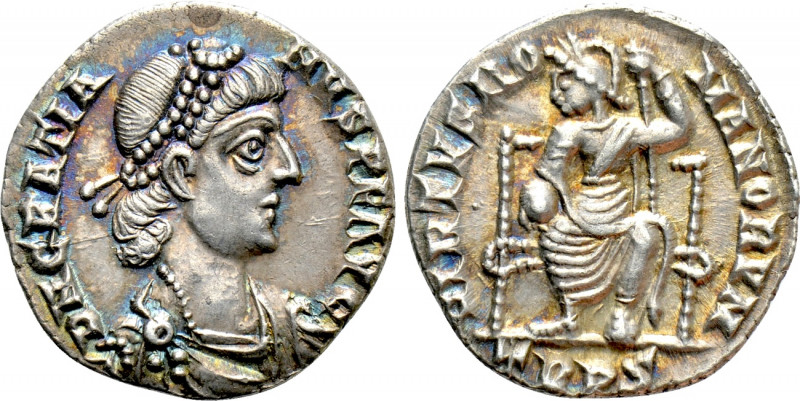 GRATIAN (367-383). Siliqua. Treveri. 

Obv: D N GRATIANVS P F AVG. 
Diademed,...