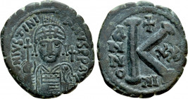 JUSTINIAN I (527-565). Half Follis. Nicomedia. Dated RY 20 (546/7)
