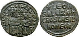 LEO VI with ALEXANDER (886-912). Follis. Constantinople