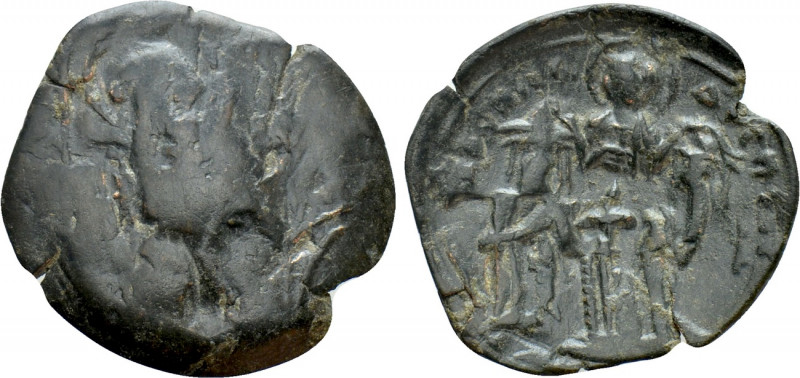 ANDRONICUS II PALAEOLOGUS with MICHAEL IX (1282-1328). Trachy. Constantinople. ...