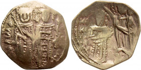 JOHN V PALAEOLOGUS with ANNA OF SAVOY as Regent (1341-1391). GOLD Hyperpyron. Constantinople