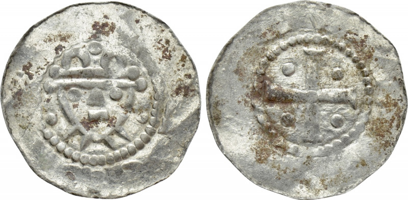 GERMANY. Jever. Ordulf or Otto (1059-1071). Denar. 

Obv: Crowned facing bust....