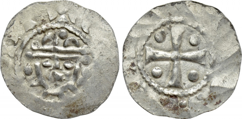 GERMANY. Jever. Ordulf or Otto (1059-1071). Denar. 

Obv: Crowned facing bust....