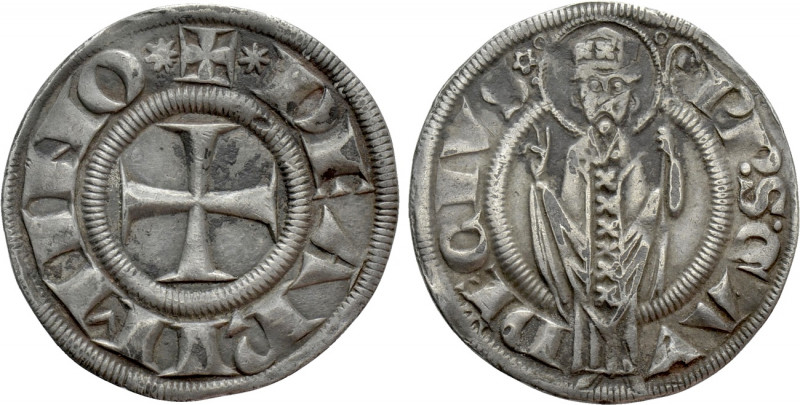 ITALY. Rimini. Grosso Agontano (Circa 1265-1385). 

Obv: (star) + (star) DE AR...