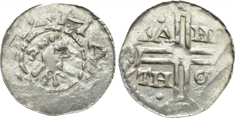 NETHERLANDS. Friesland. Hermann von Kalvelage (1020-1051). Denar. Emden. 

Obv...