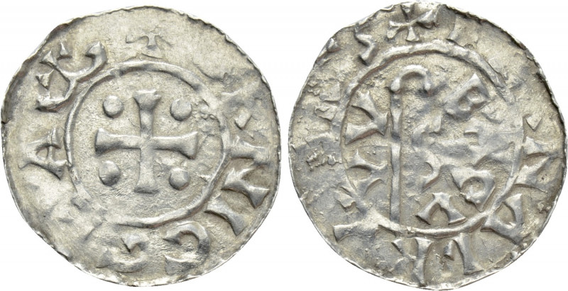 NETHERLANDS. Utrecht. Bernold (Bishop, 1040-1054). Denar. Groningen. 

Obv: BA...