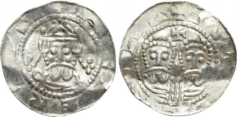 NETHERLANDS. Friesland. Ekbert II (1068-1077). Denar. 

Obv: Crowned head faci...