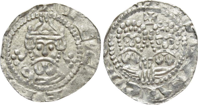 NETHERLANDS. Friesland. Ekbert II (1068-1077). Denar. 

Obv: Crowned head faci...