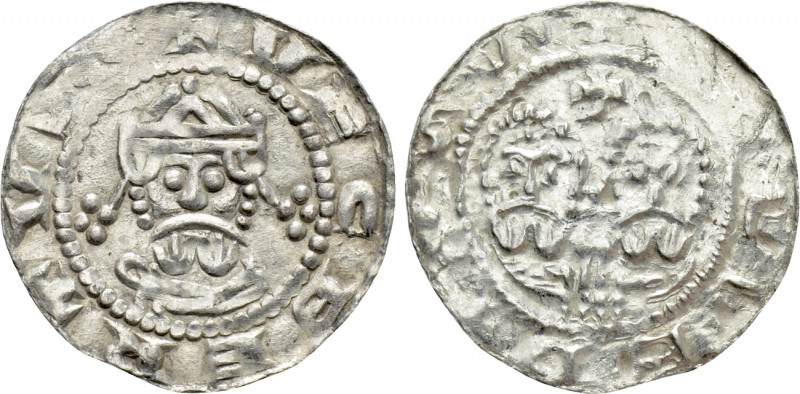 NETHERLANDS. Friesland. Ekbert II (1068-1077). Denar. 

Obv: Crowned head faci...