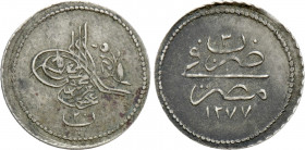 EGYPT. Ottomans. Abdülaziz (AH 1277-1293 / AD 1861-1876). 20 Para. Misr. Dated AH 1277/3 (AD 1862)