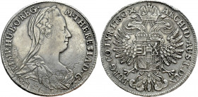 HOLY ROMAN EMPIRE. Maria Theresia (1740-1780). Taler (1780-SF). Minted 1783-1795. Günzburg