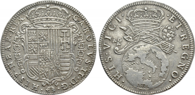 ITALY. Napoli. Carlo II (1675-1700). Tarì (1684). 

Obv: CAROLVS II D G HISP N...