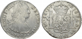 PERU. Carlos IV (1788-1808). 8 Reales (1808-LIMÆ JP). Lima