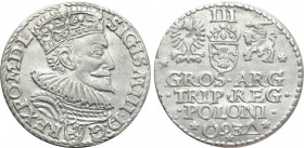 POLAND. Sigismund III Vasa (1587-1632). Trojak (1593). Malbork