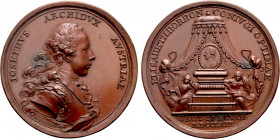 ITALY. Parma and Piacenza. Giuseppe II d'Asburgo (1765-1790). Ae Medal (1763). Commemorating the death of the wife Isabella di Borbone