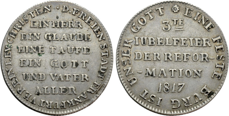 GERMANY. Frankfurt. Medal (1817). Commemorating the 300th Anniversary of the Ref...