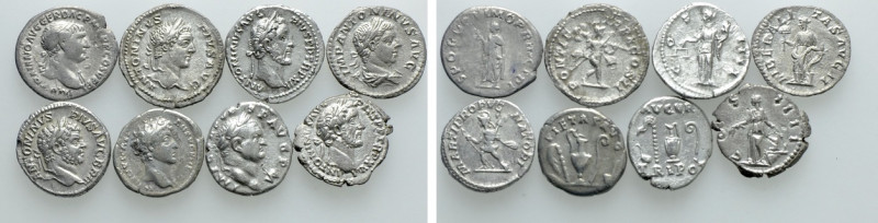 8 Roman Denarii. 

Condition: See picture.

Weight: g.
 Diameter: mm.