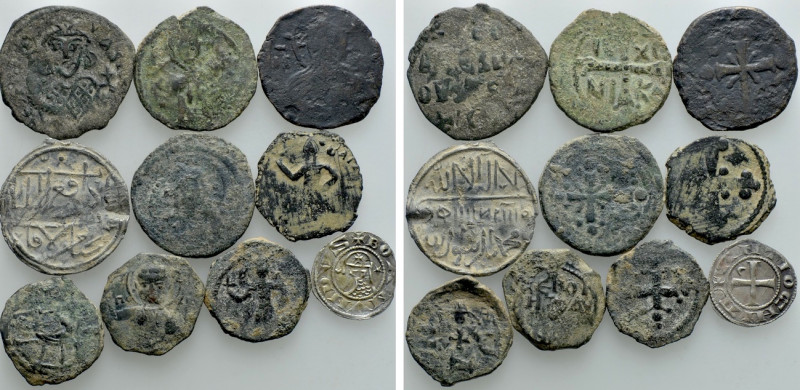 10 Coins of the Crusader States. 

Condition: See picture.

Weight: g.
 Dia...